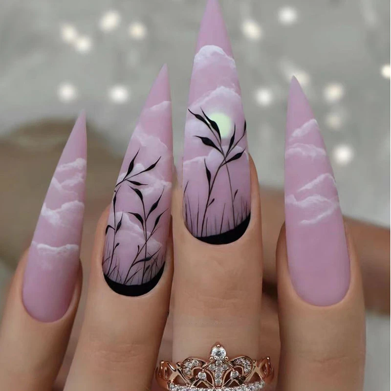 Stiletto Decorated Nail