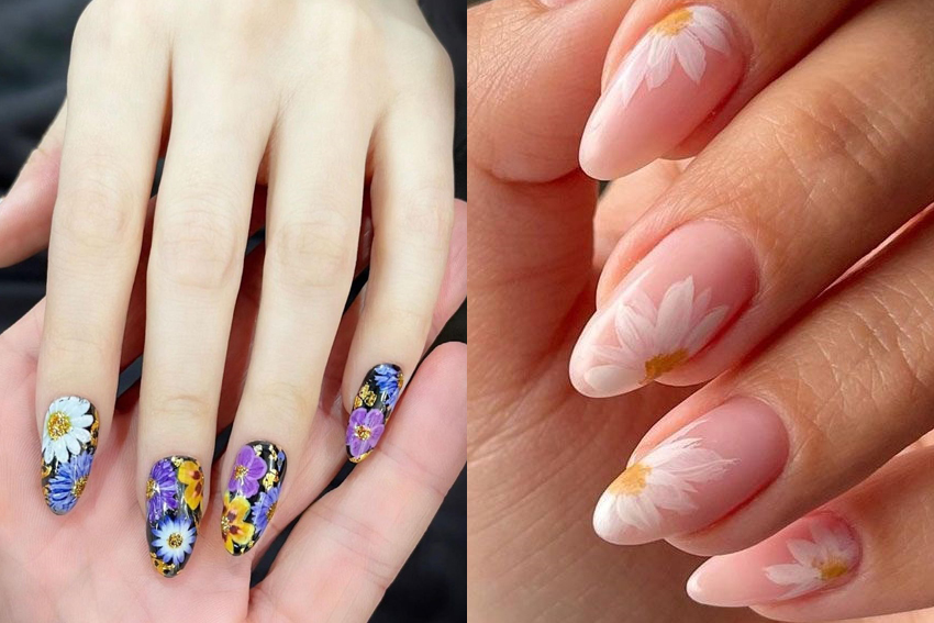 Unhas Decoradas De Flor