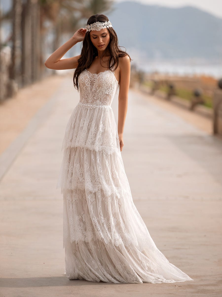 Vestido De Noiva Hippie Boho Curto