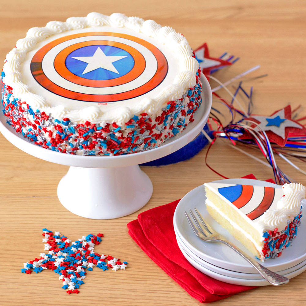 Captain America Decorated Cake