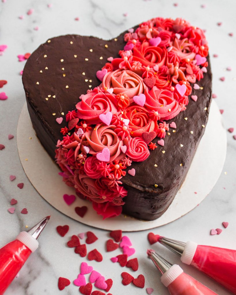 Heart Decorated Cake