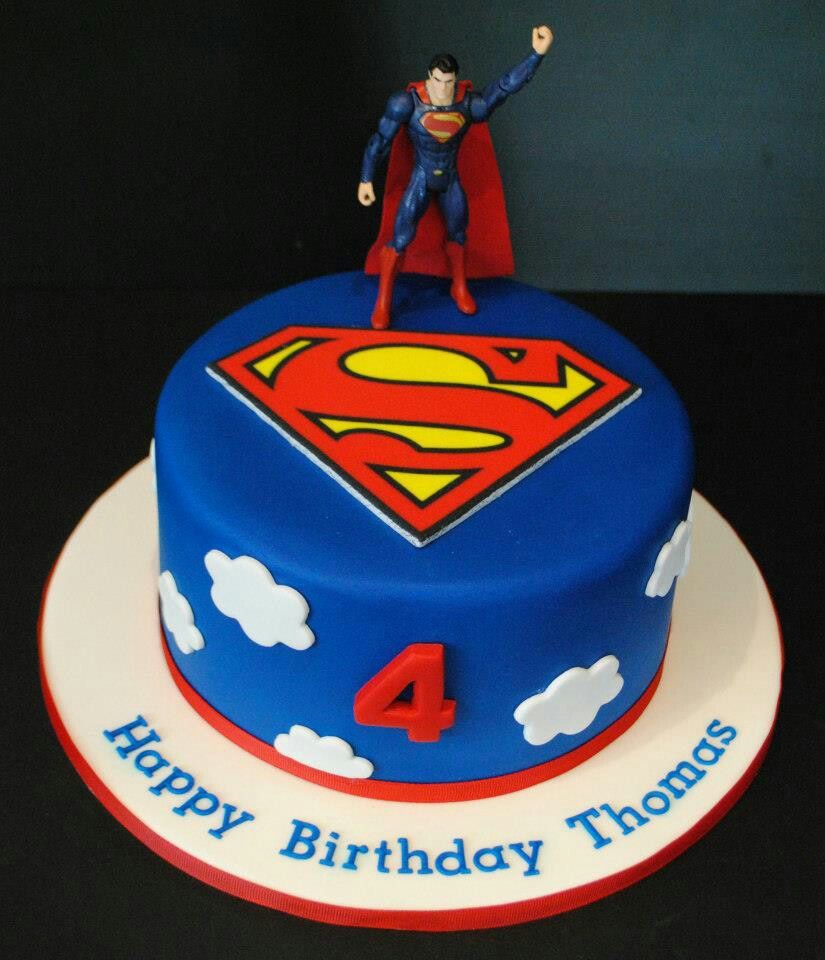 Superman decorated cake