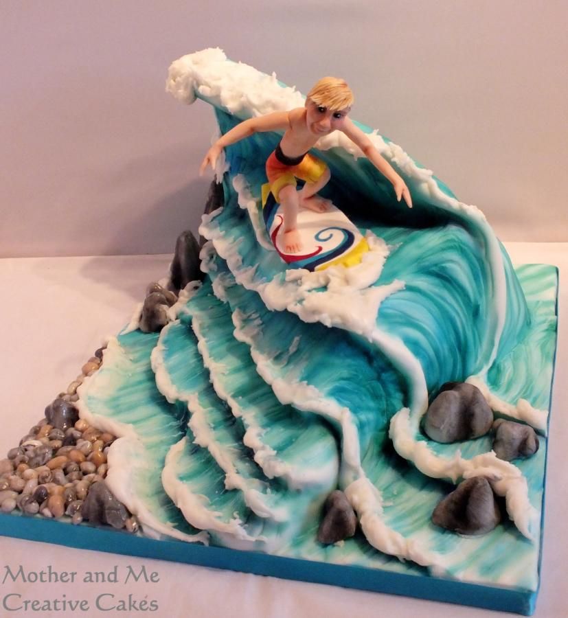 Decorated Surf Cake