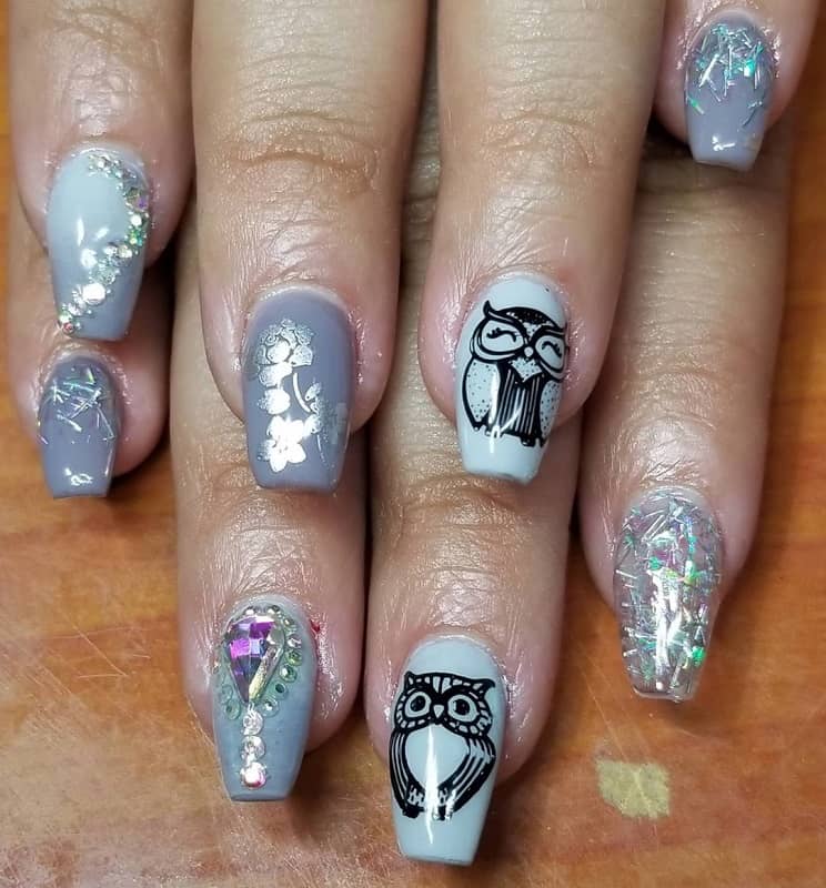 Owl Decorated Nail