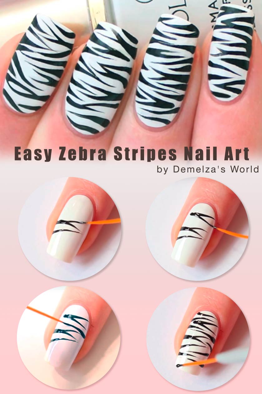 Zebra Decorated Nail