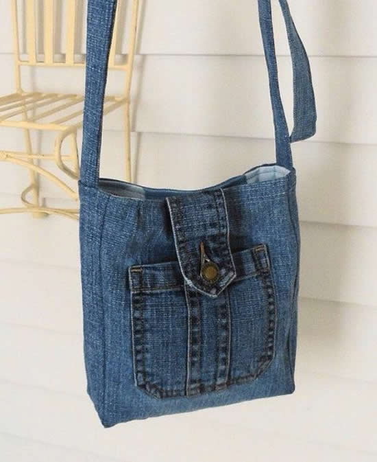 Modelos de Artesanatos Faceis Bolsa Jeans