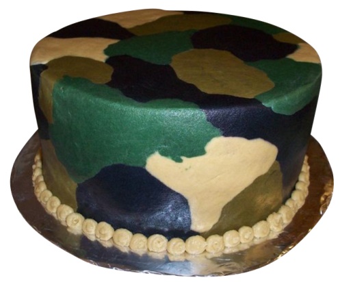 Camouflage Decorated Cake