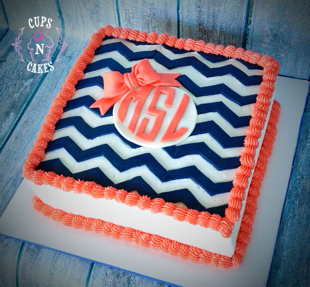 Chevron Decorated Cake