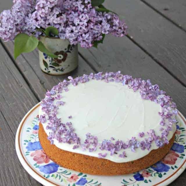 Lilac Decorated Cake