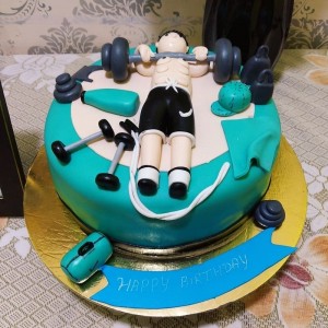 Bodybuilding Decorated Cake