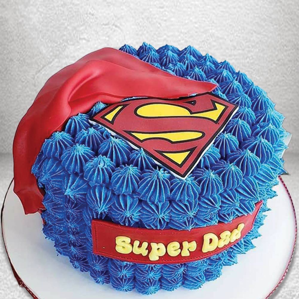 Superman decorated cake