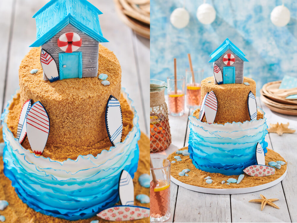 Decorated Surf Cake