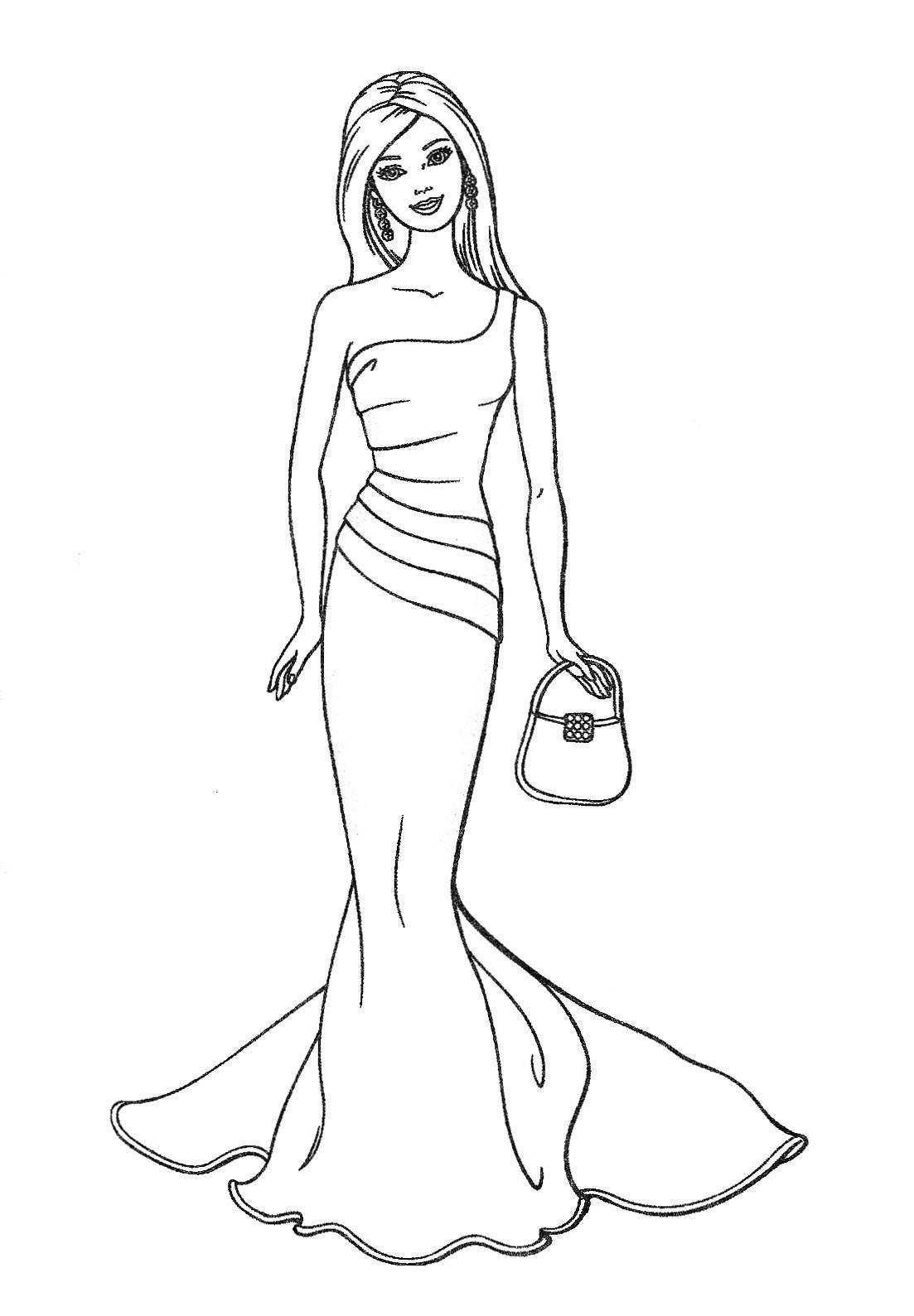 Desenho da Barbie para Colorir