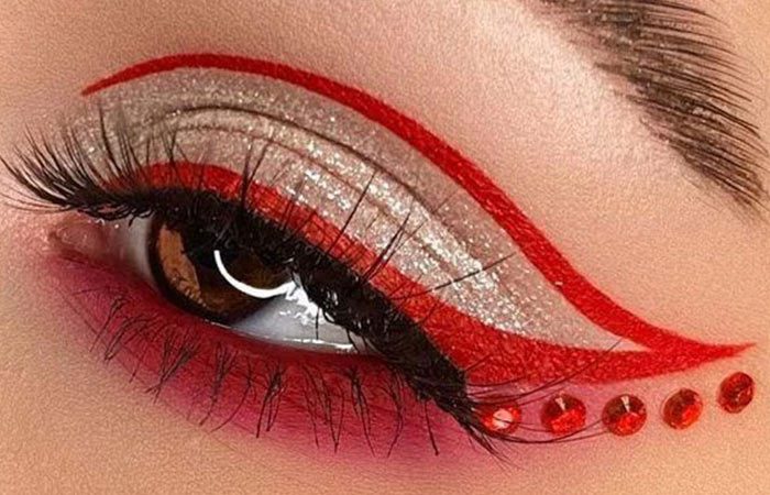 Makeup With Red Eyeshadow