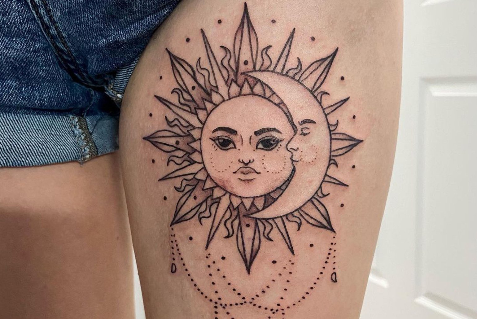 sun and moon tattoo