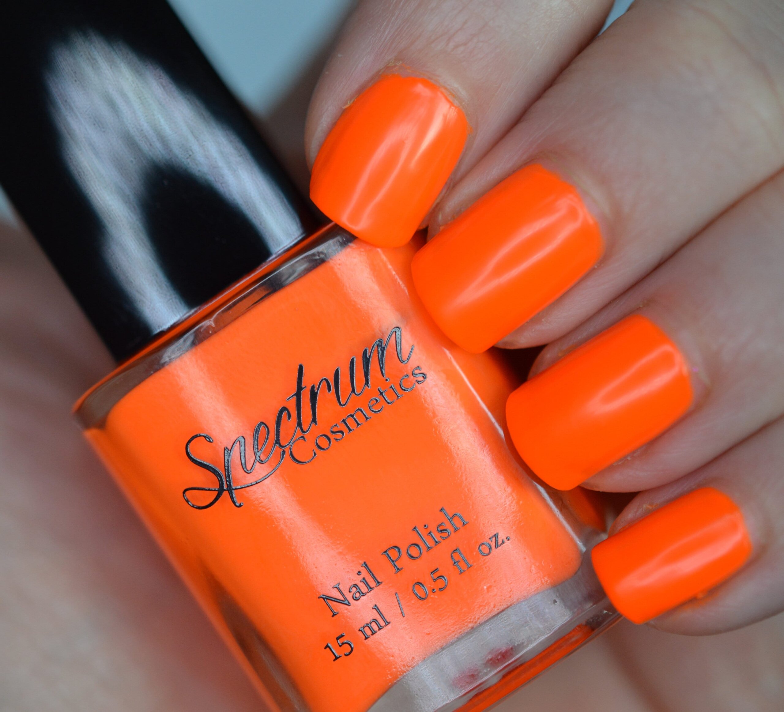 Neon Orange Decorated Nail