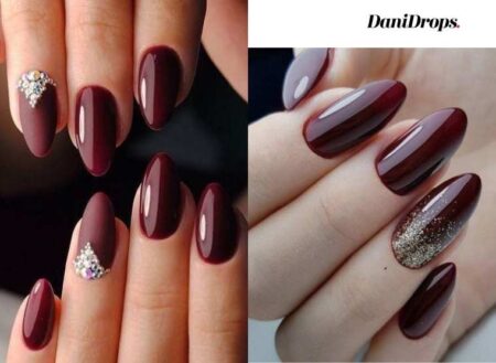 Marsala Decorated Nail