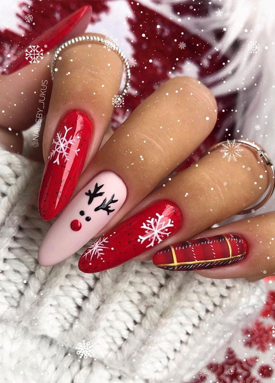 Red Decorated Nail