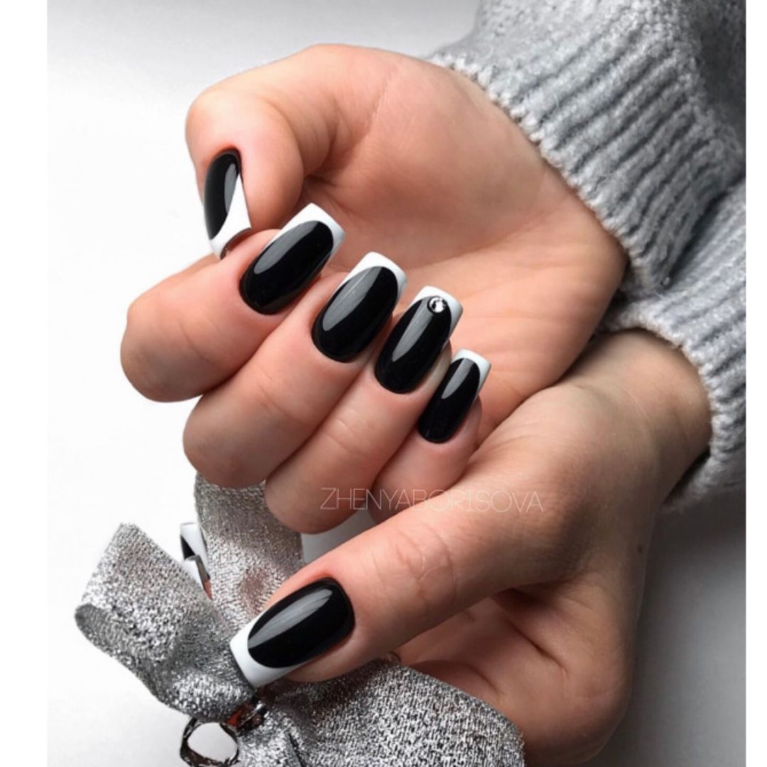 Unhas Decoradas Em Preto E Branco