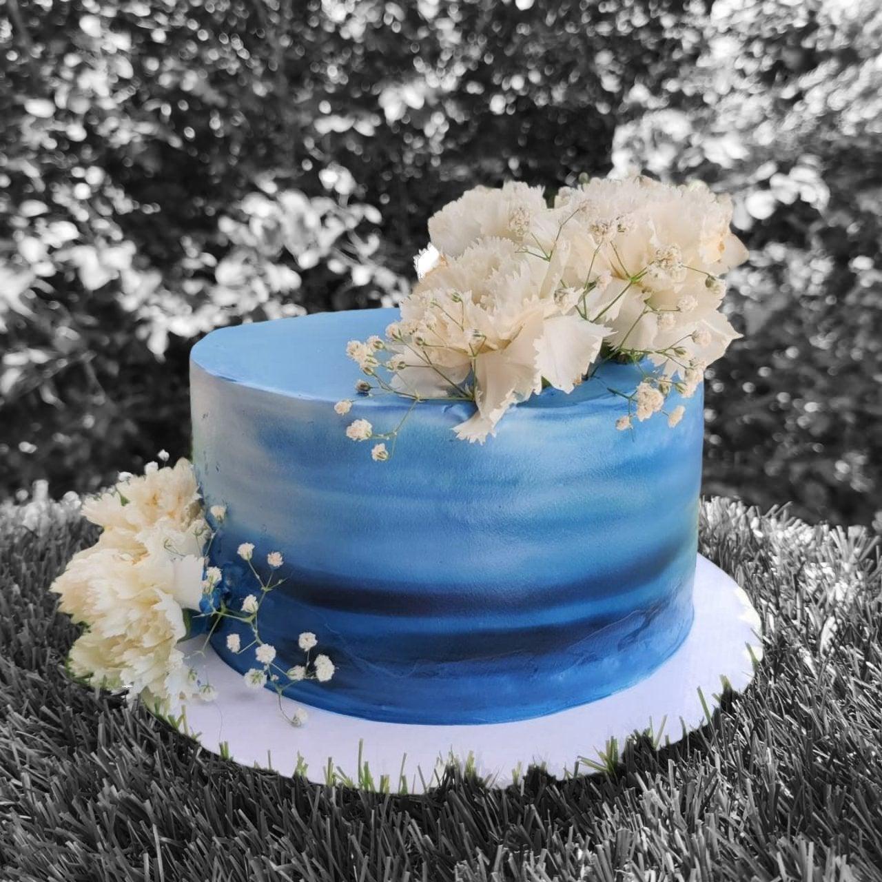 Blue Decorated Cake