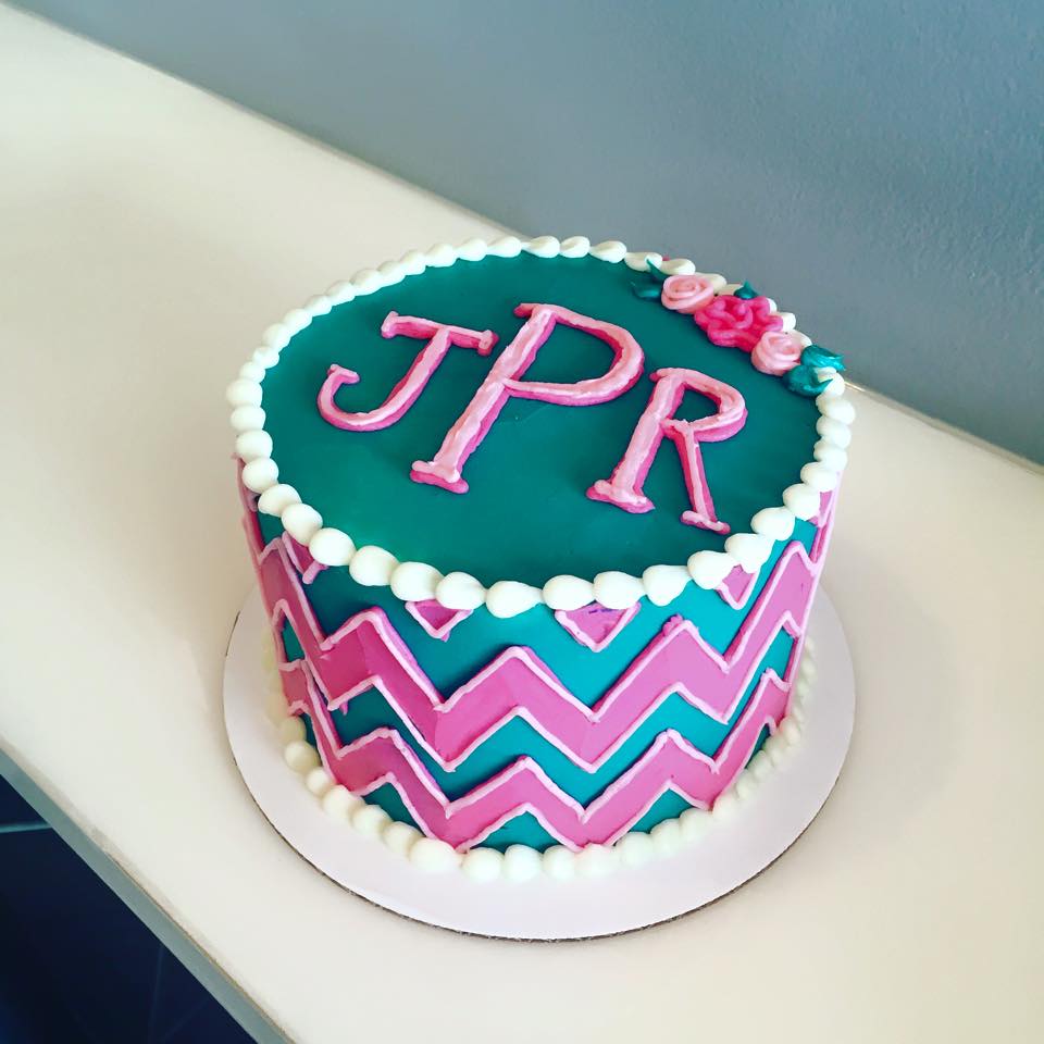 Chevron Decorated Cake