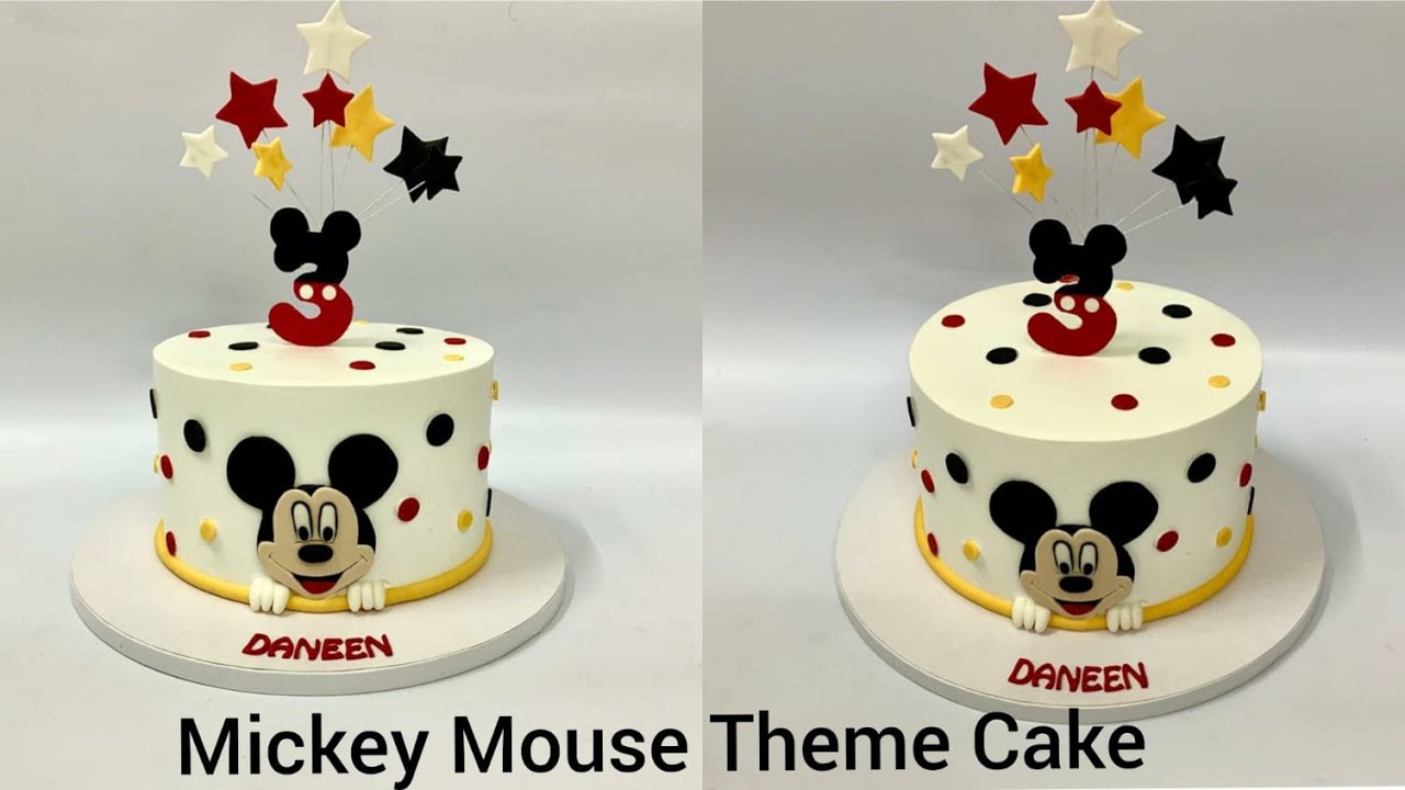 Mickey decorated cake