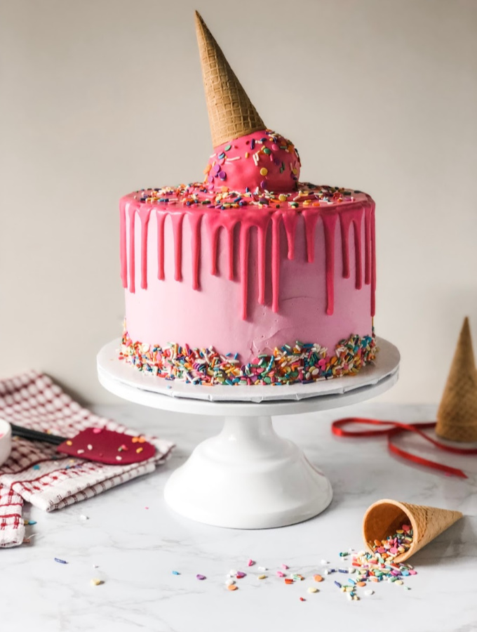 Pink Decorated Cake