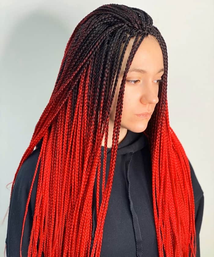 Box Braids Red