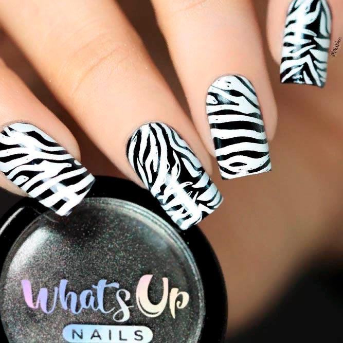 Zebra Decorated Nail