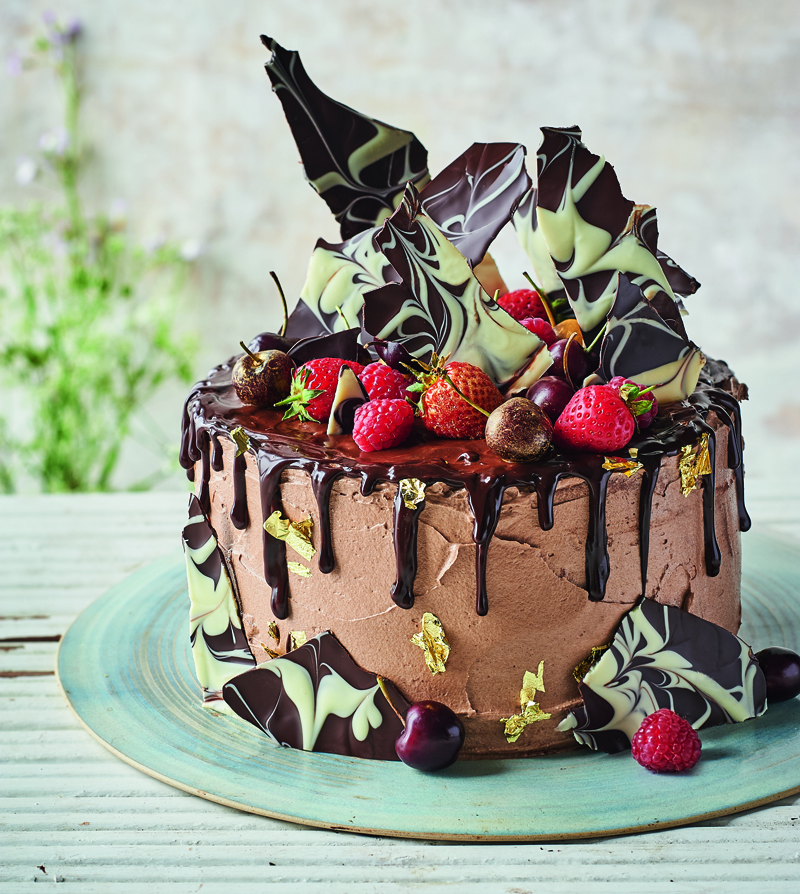 Decorated Chocolate Cake