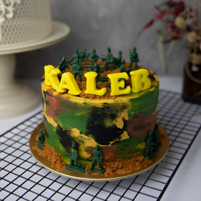 Military decorated cake