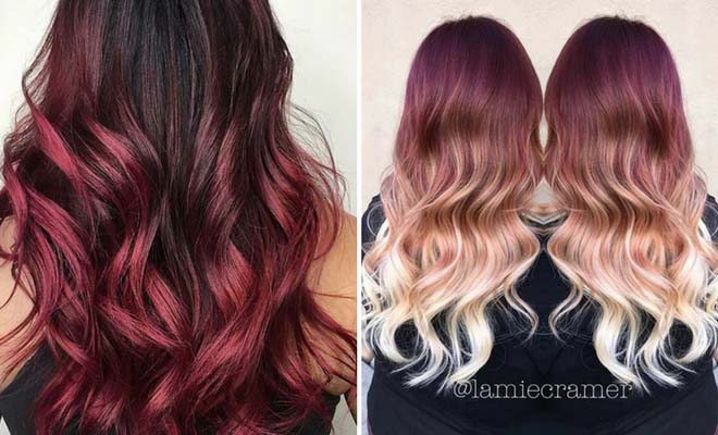 ombre hair red