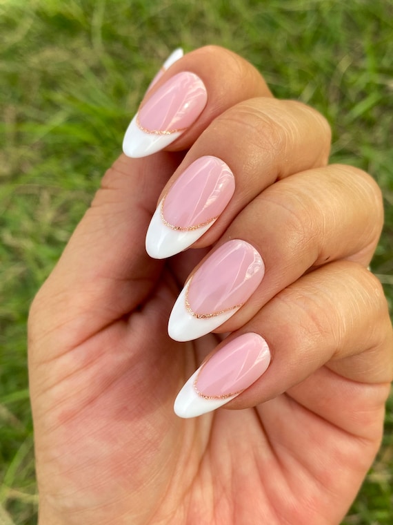 Almond Decorated Nail