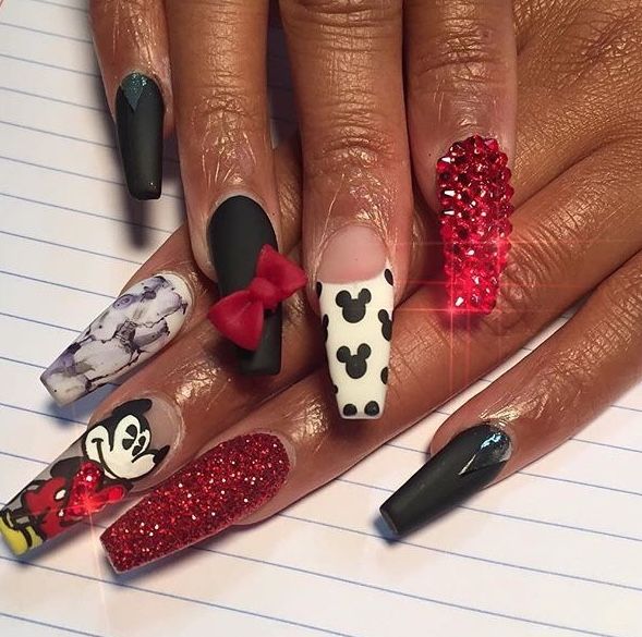 Mickey Decorated Nails