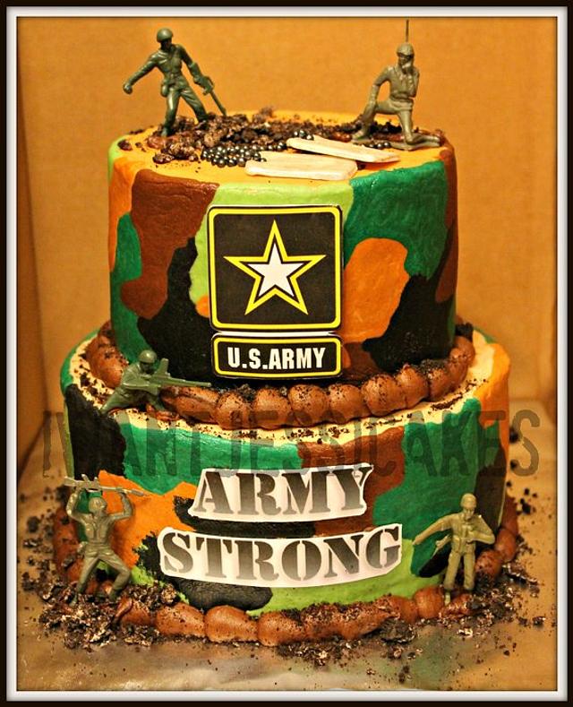 Camouflage Decorated Cake