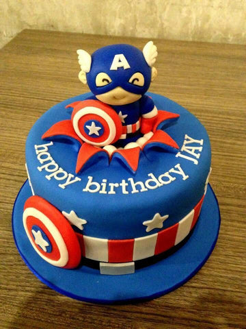 Captain America Decorated Cake