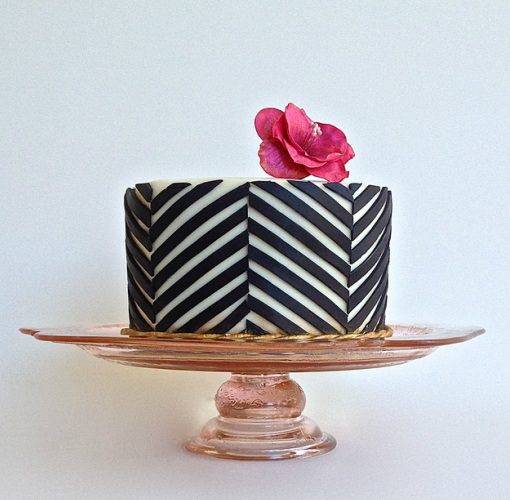 Chevron Decorated Cake