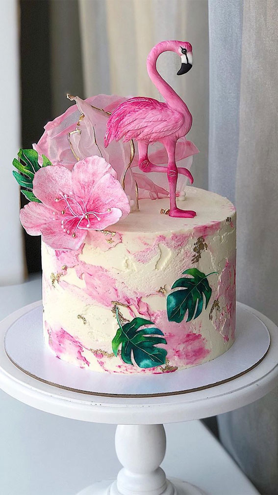 Flamingo Decorated Cake