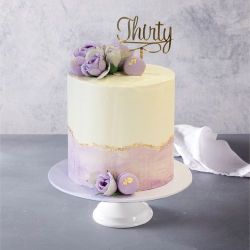 Lilac Decorated Cake