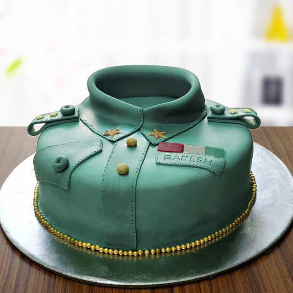 Military decorated cake