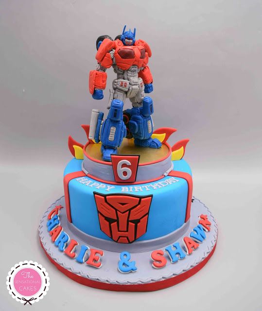 Transformers decorated cake