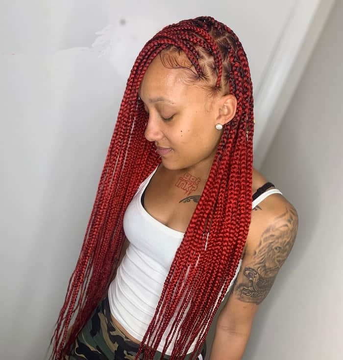 Box Braids Red