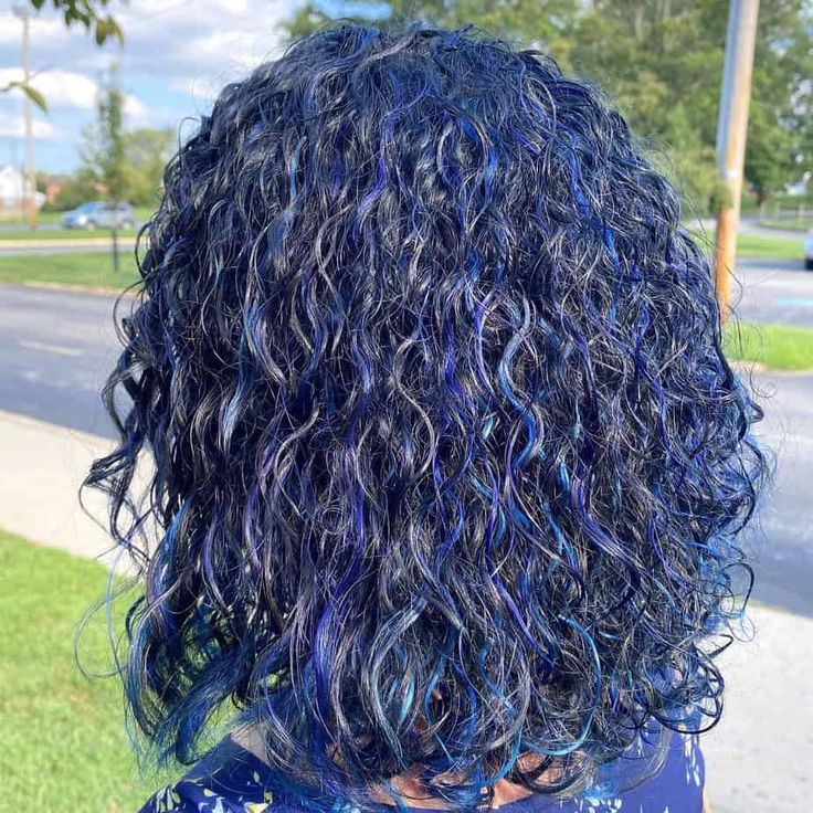 Blue Curly Hair