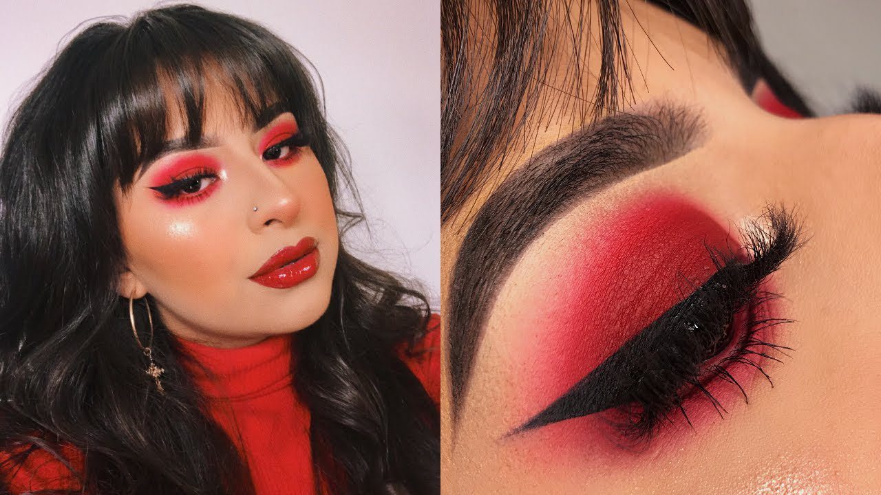 Makeup With Red Eyeshadow