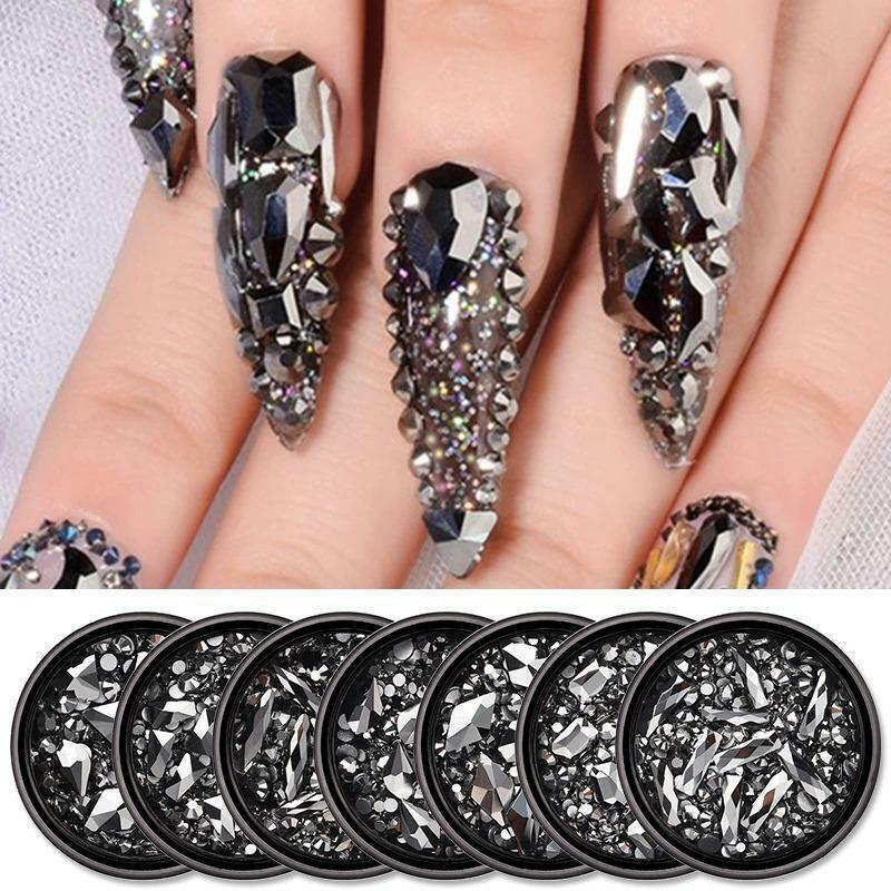 Black Decorated Nail