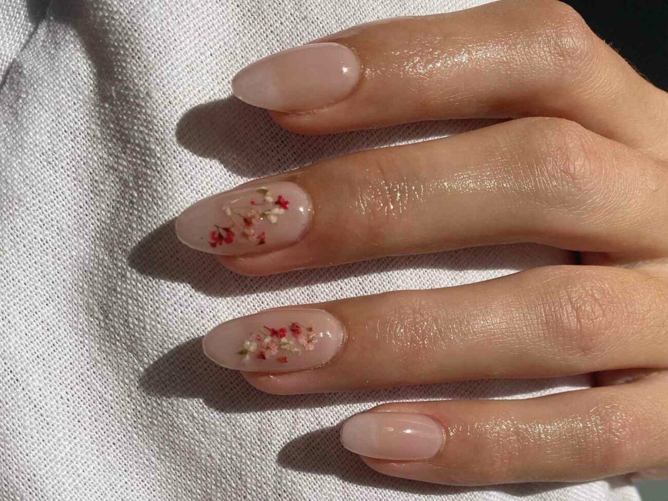 Flower Decorated Nails