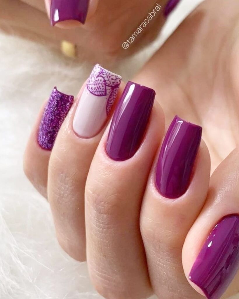 unhas-decoradas-lilas-e-branco