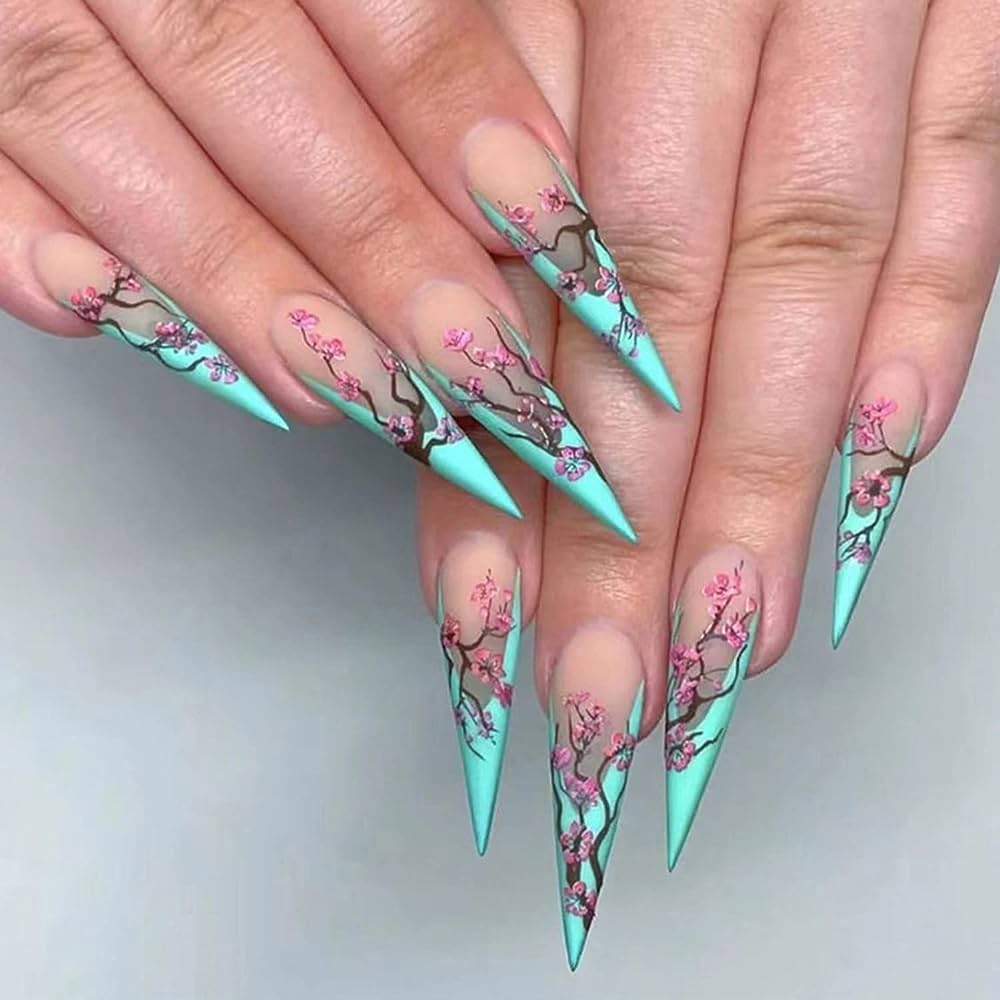 Decorated Stiletto Nails