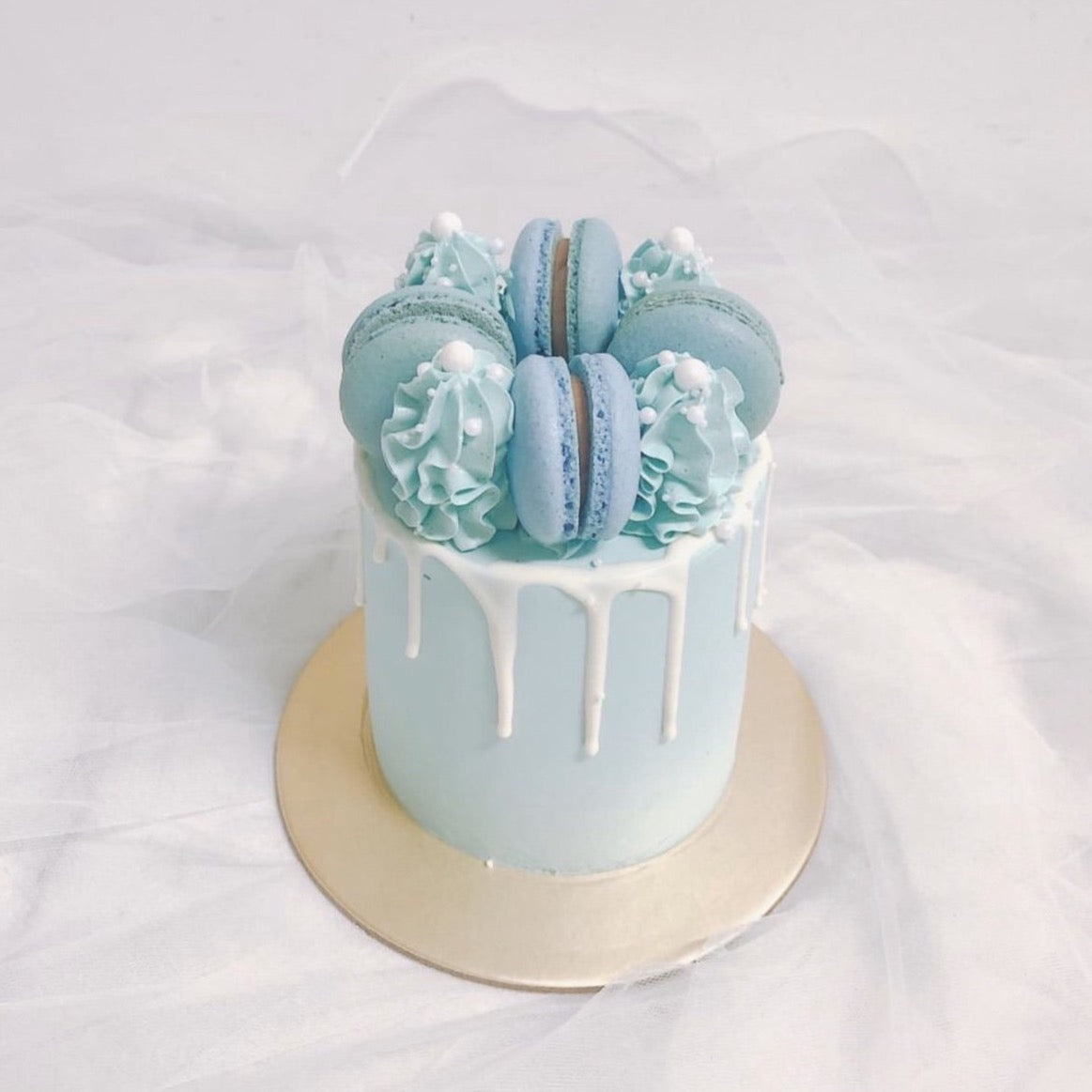 Tiffany Blue Decorated Cake