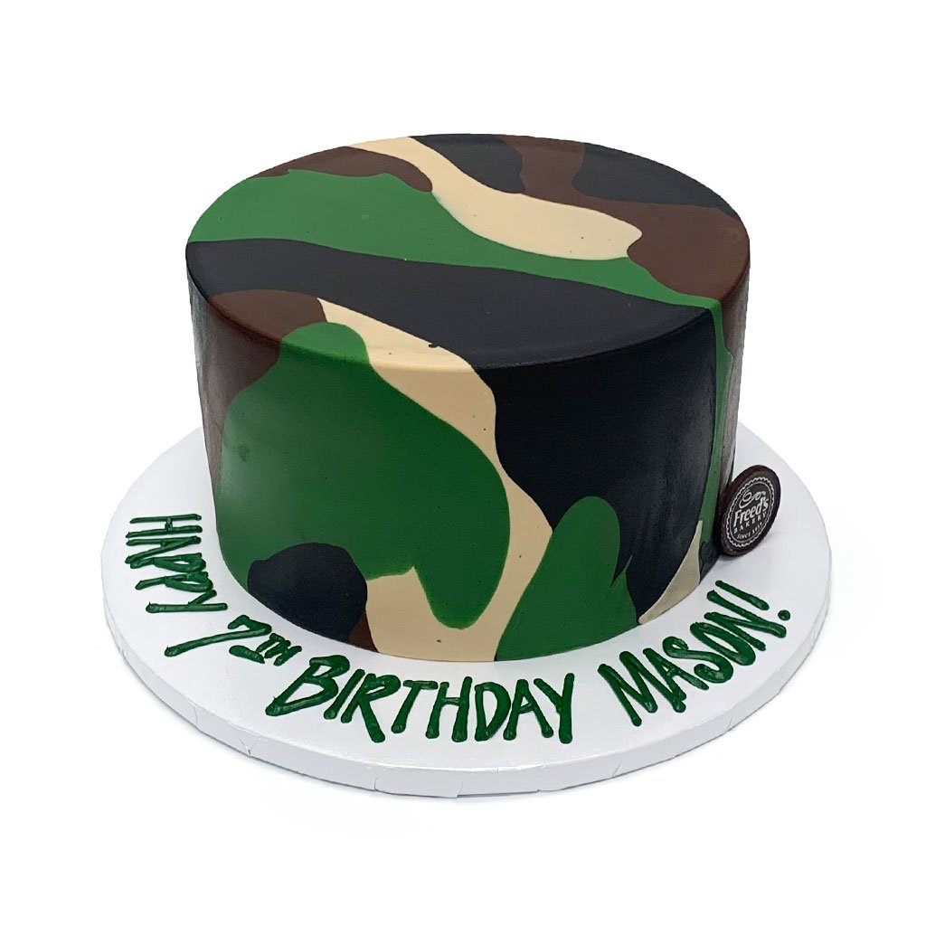 Camouflage Decorated Cake